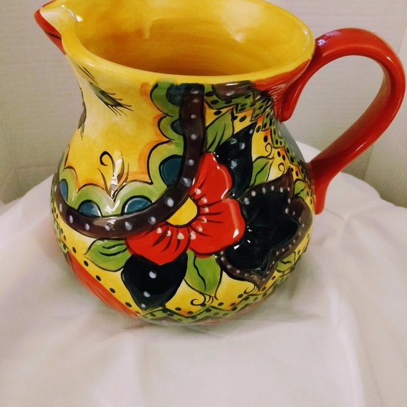 CARICA HAND PAINTED & HAND CRAFTED PITCHER - Picture 2 of 12